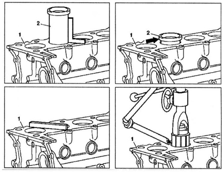 Снятие и установка гильз цилиндров (Мерседес-Бенц W140 1991-1998 ...