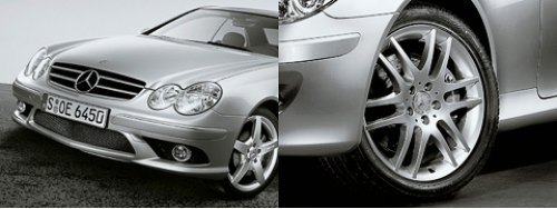 CLK Sport Edition можно также узнать по надписям Mercedes-Benz на тормозных суппортах.