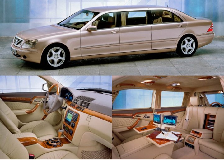 Mercedes S 600 Pullman, выпускавшийся с 1998 по 2005 год.