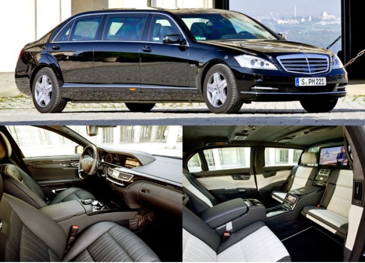 Лимузин Mercedes S 600 Guard Pullman с наддувным двигателем V12 выпускается с 2008 года.