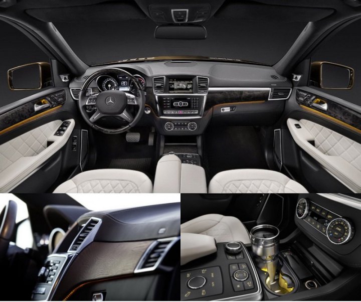 У нового Мерседеса GL почти такой же интерьер, как у модели Mercedes ML третьего поколения.