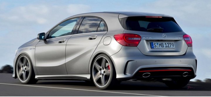 Перед вами фантазии от издания Autocar на тему: как мог бы выглядеть «заряженный» A-класс.