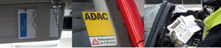 Немецкий автомобильный клуб ADAC рекомендует не только помещать спасательную карточку в салон, но и…