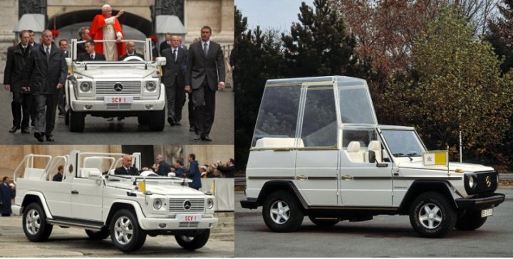 А это папа-G-мобили: 230 G 1980 года (справа) и G 500 2007-го.