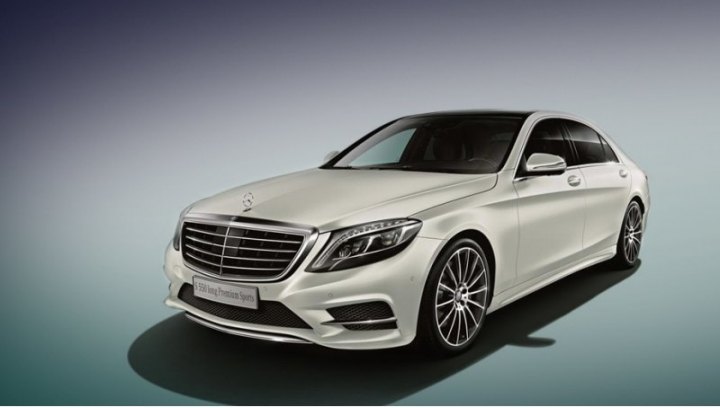 Для S550 long Premium Sports предусмотрено лишь два цвета кузова — «чёрный обсидиан» и «белый…