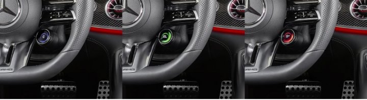 Рулевое колесо AMG Performance со сдвоенными спицами дополнено селектором режимов Dynamic Select с…