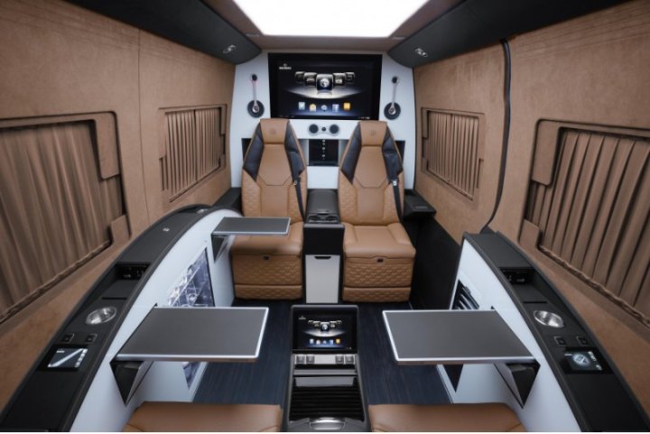 Переходя к гаджетам, Klassen Sprinter имеет телевизор, свисающий с потолка. Хотя это обычное дело в…