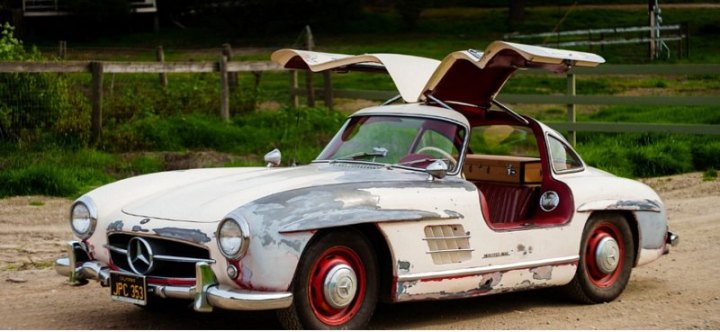 Невосстановленный Mercedes-Benz 300 SL Gullwing 1956 года выставили на аукцион