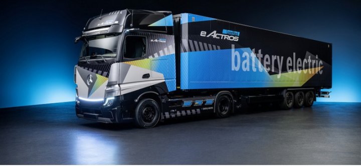 Mercedes-Benz представил прототип электрического грузовика eActros LongHaul с запасом хода 800 км