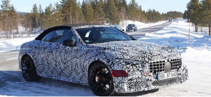 На тестах замечен прототип «заряженного» кабриолета Mercedes-AMG CLE