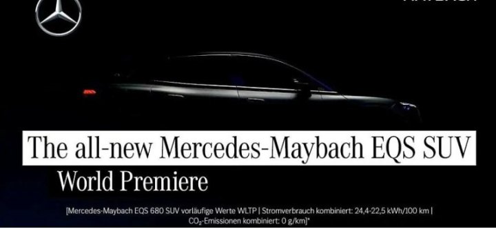 Новый внедорожник Mercedes-Maybach EQS готовится к премьере за день до автосалона в Шанхае