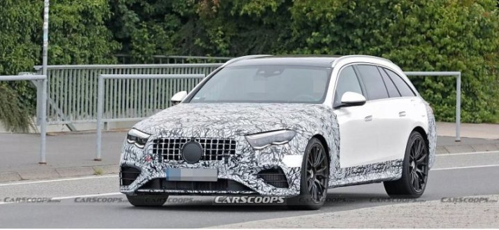 Обновленный подключаемый гибрид Mercedes-AMG E53 вышел на тесты в форме седана и универсала