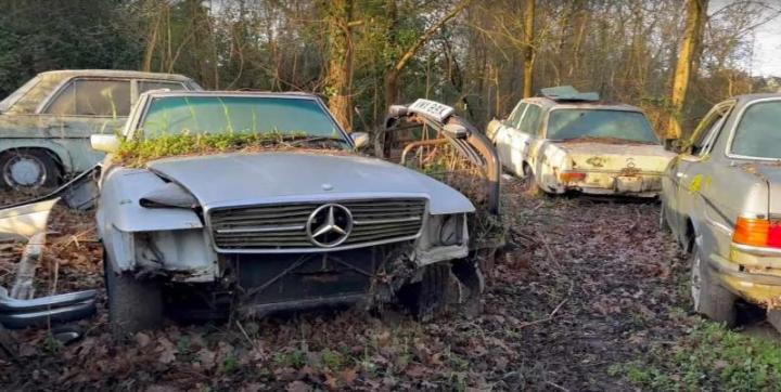 Блогеры нашли свалку роскошных Mercedes: все машины в ужасном состоянии