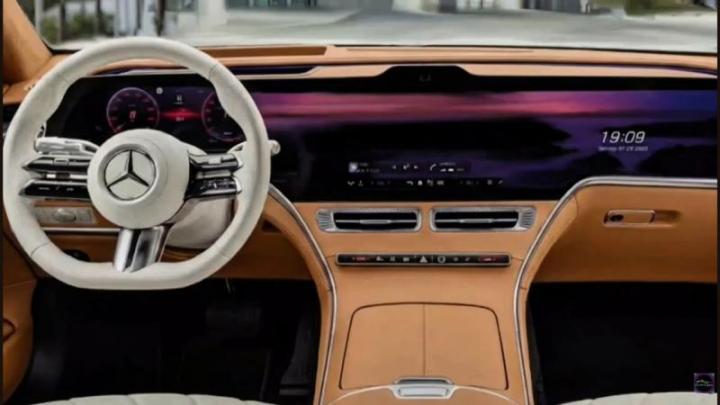 Рендер интерьера рестайлингового Mercedes-Benz S-Class W223