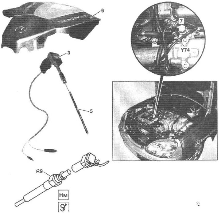 1.15. Проверка компрессионного давления на дизельных моделях, оборудованных двигателем серии 628…