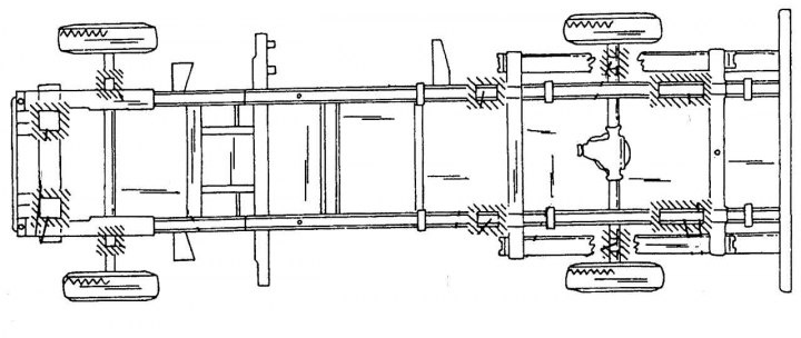 Рисунок 221. Рекомендовані місця для встановлення опор під автомобіль (позначені штрихуванням)