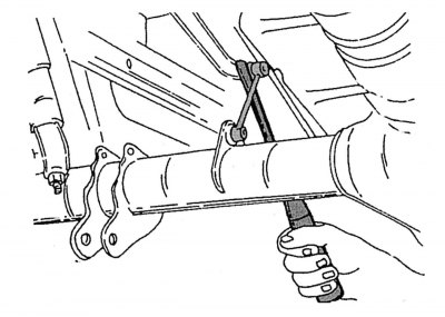 Рисунок 224. Від'єднання важеля регулятора тиску