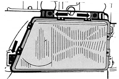 Рис. 321. Расположение болтов крепления блок-фары