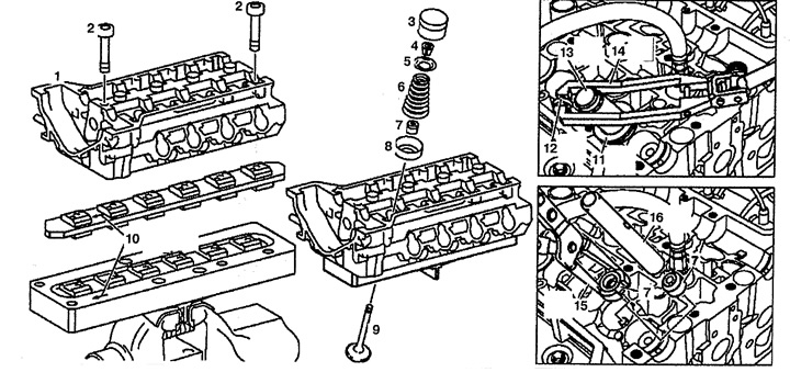 Figure 2.47. Removing and installing valves: