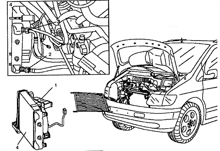 6.71. ábra Automata sebességváltó olajhűtője (104.900-as motorral szerelt autók):