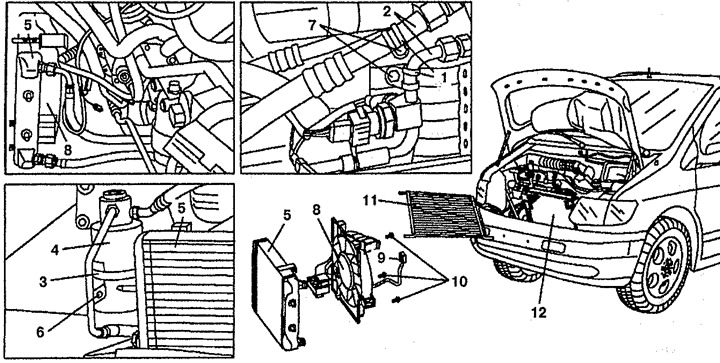 6.72. ábra Automata sebességváltó olajhűtő ventilátor (104.900-as motorral szerelt autók):