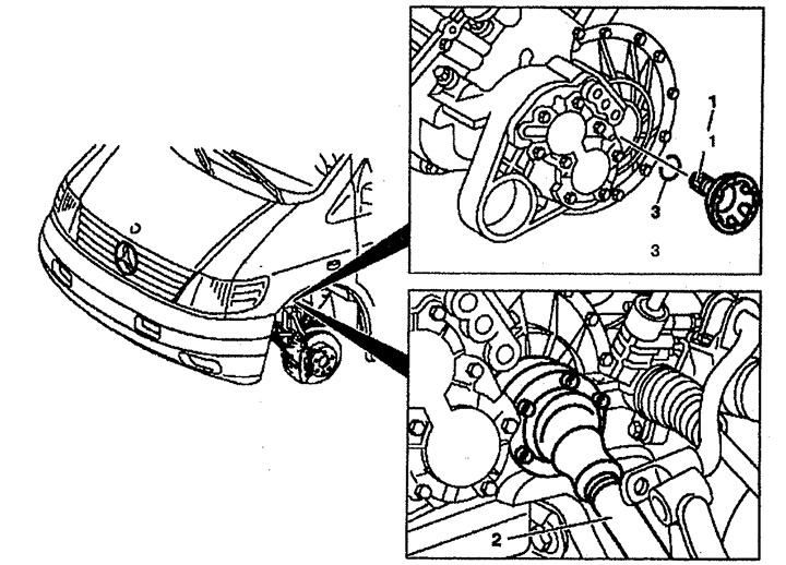 Левый фланец коробки передач (Мерседес-Бенц Вито 1 1996-2003: Шасси ...