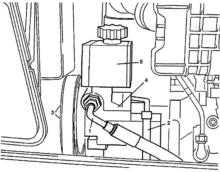 Figure 8.6a. Power steering pump (on cars with engine 111.948):