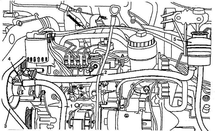 Figure 8.6b. Power steering pump (on cars with engine 601.970):