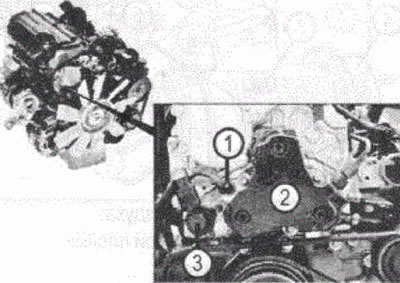 VN 9.019 Fuel temperature sensor; 1. Fuel temperature sensor B50; 2. Fuel injection pump M41; 3.…
