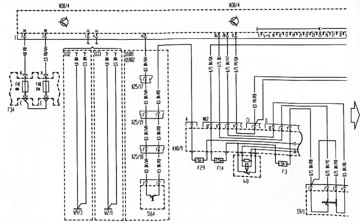 Схема 33. Система курсовой устойчивости ESP начиная с № 195057
