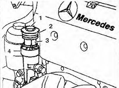 Figure 1.11. Cleaning the fuel pre-filter element: 1 - Lid; 2 - Sealing ring; 3 - Filter element; 4…