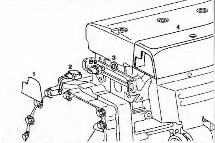 Figura 3.36. Senzor de temperatură a aerului comprimat: 1 - Capac; 2 - Conector de cablare; 3 -…