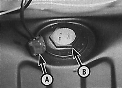 A – electrical connector of the sensor;