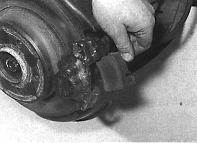 Removal the rear brake pads