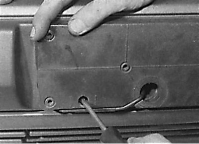 Removal the front license plate holder