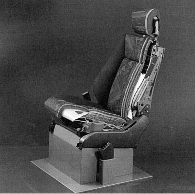 Fig. 1.5. Cross-section of the seat. Inflatable air cushions - light color