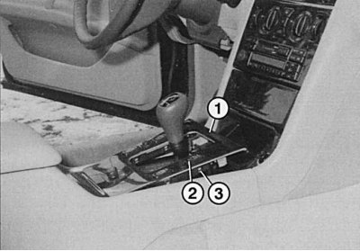 Fig. 10.8. Some switches are located on the center console next to the gear shift lever: 1 –…