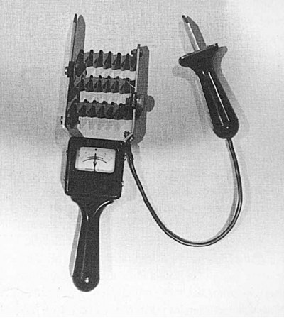 Fig. 9.8. Using a special tester, you can determine the battery condition by measuring its…