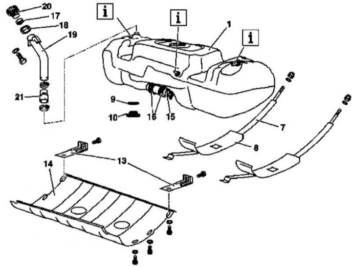 Снятие и установка топливного бака (Мерседес-Бенц W463 (Гелендваген ...