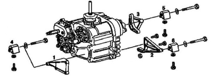 Transfer case suspension support installation details