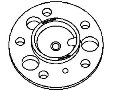 Direction of rotation of the axle shaft (arrows)