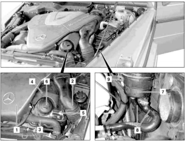 Kormányszivattyú beszerelési alkatrészei (m628 motorral szerelt modellek) (1/2)