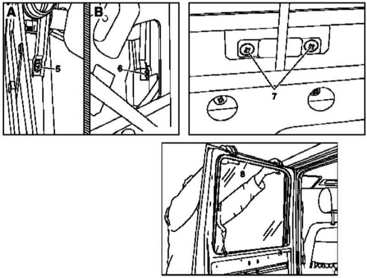 Rear Door Window Frame Removal Procedure (2 of 2)