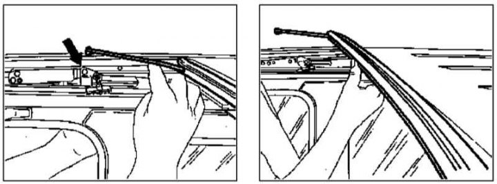 Details of installation of drainage gutter of the upper hatch