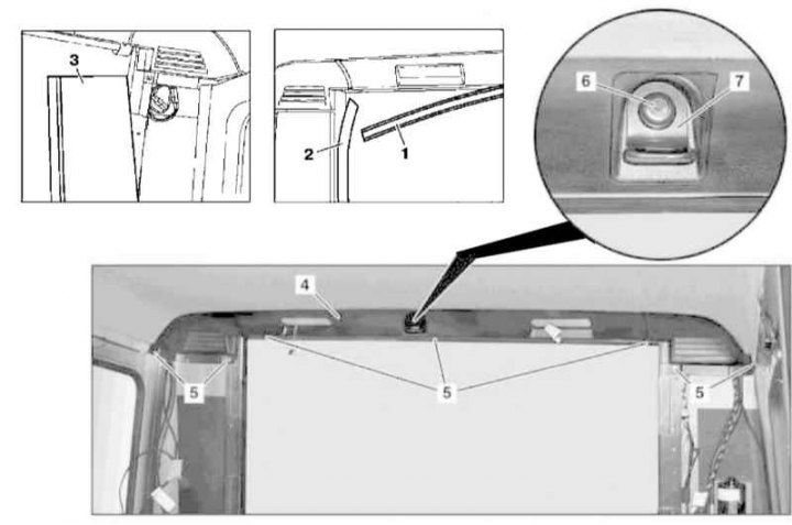 Деталі установки верхньої задньої панелі обробки на моделях Універсал