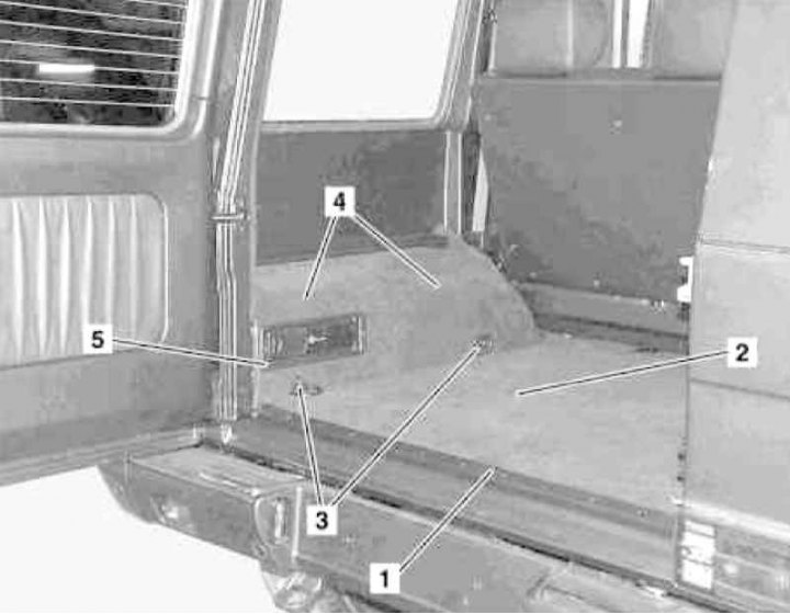 Carpet Floor Panel Installation Details for Luggage Compartment