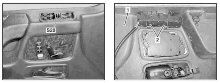 Деталі установки панелі перемикачів управління функціонуванням електроприводу склопідйомників…