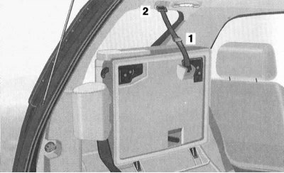 Відпускання елементів кріплення відкидного сидіння