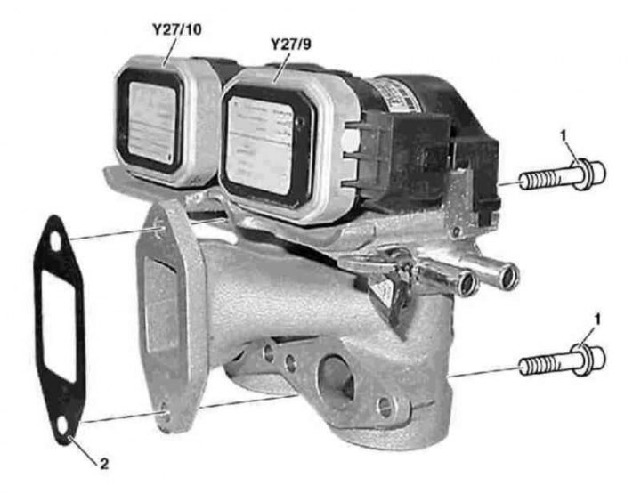A 163.128-as modellek EGR-helyzetbeállítóinak beépítési részletei (628-as sorozatú motor)