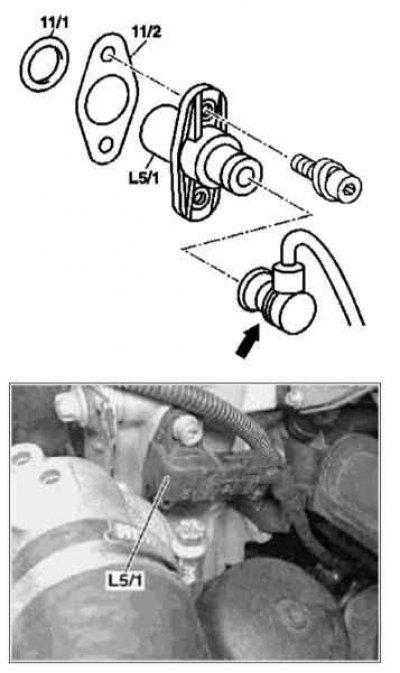 Дэталі ўстаноўкі датчыка CMP рухавіка серыі 111